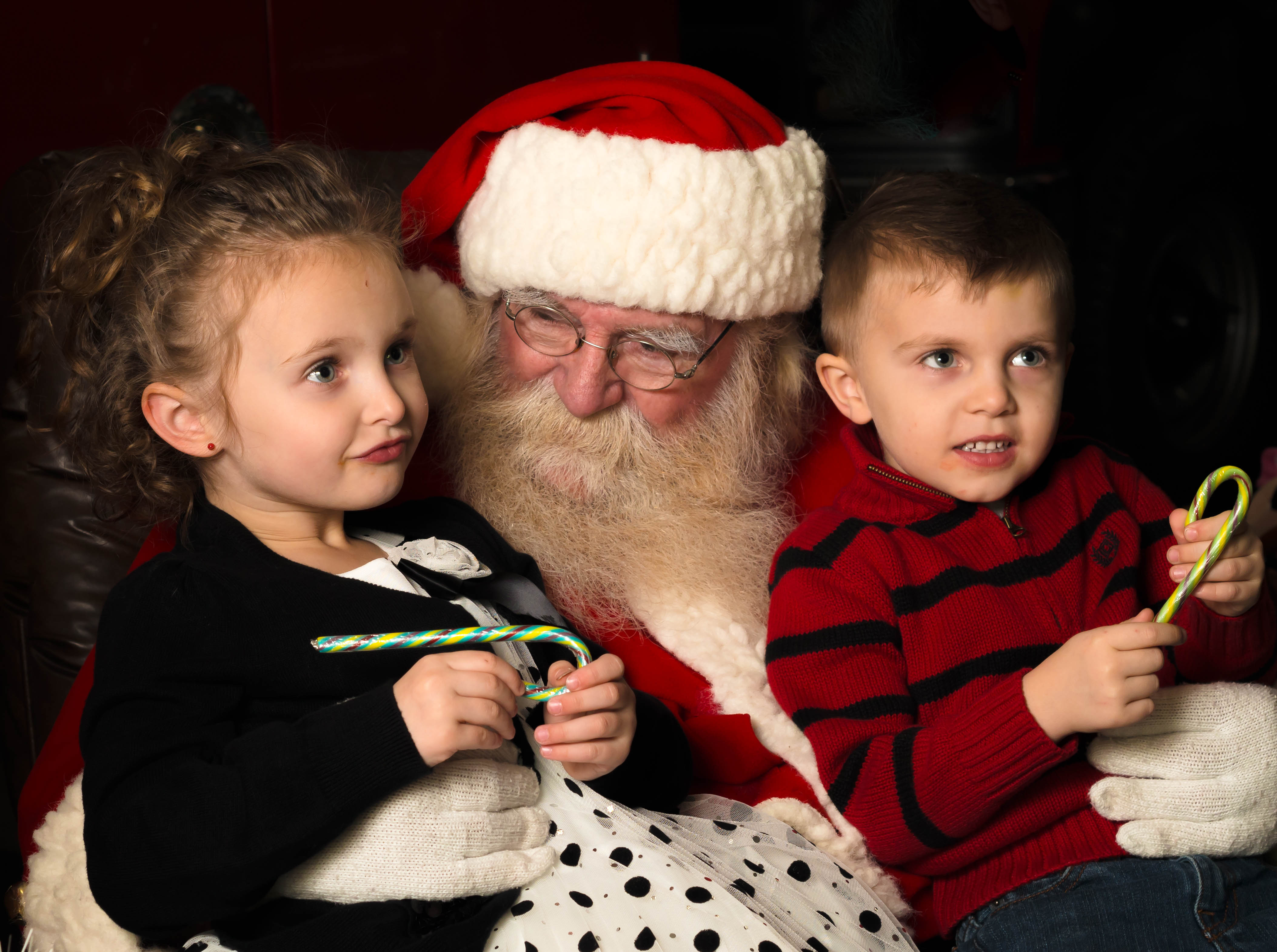 Santa with kids