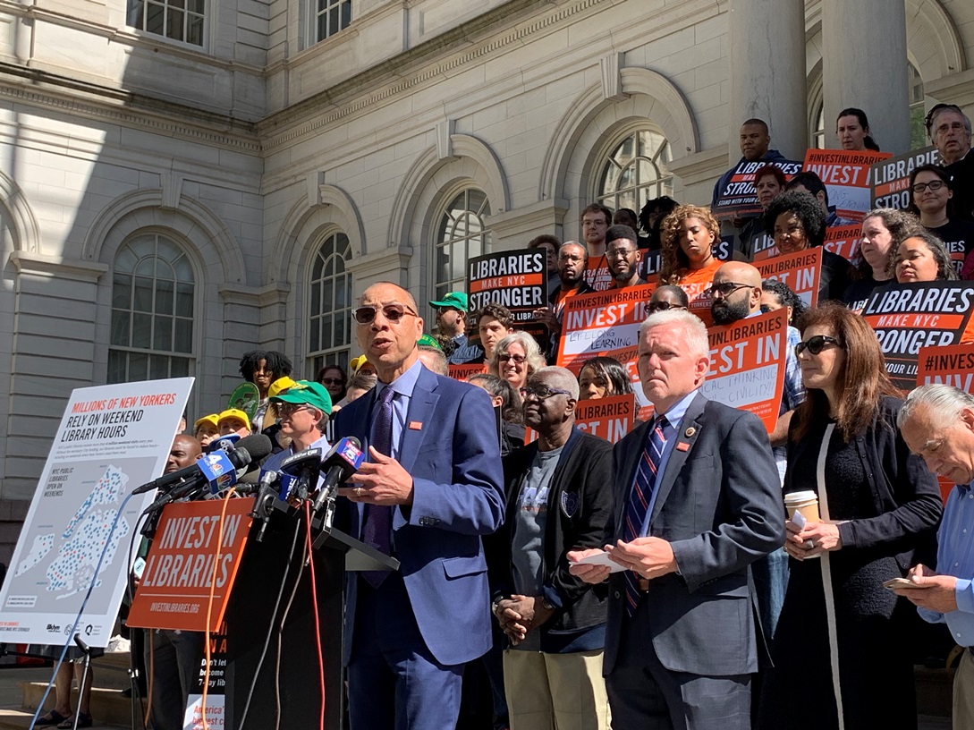 QPL President & CEO Dennis M. Walcott at City Hall, 5.21.19