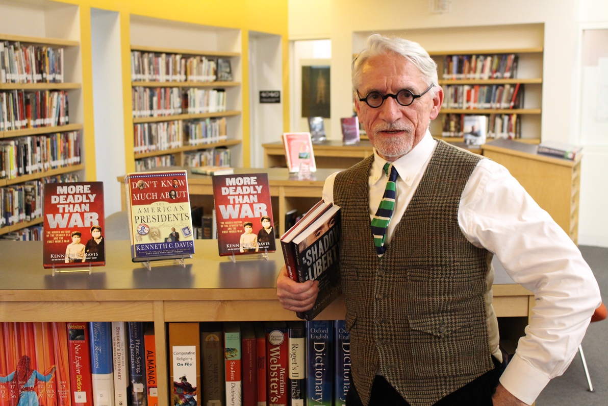 Kenneth C. Davis at the Frank Sinatra School of the Arts in Astoria.