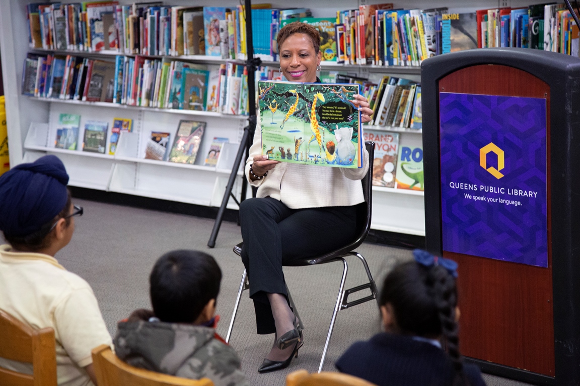 NYC Council Member Adrienne Adams at South Ozone Park Library.