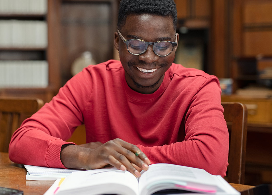 Image of teen studying 