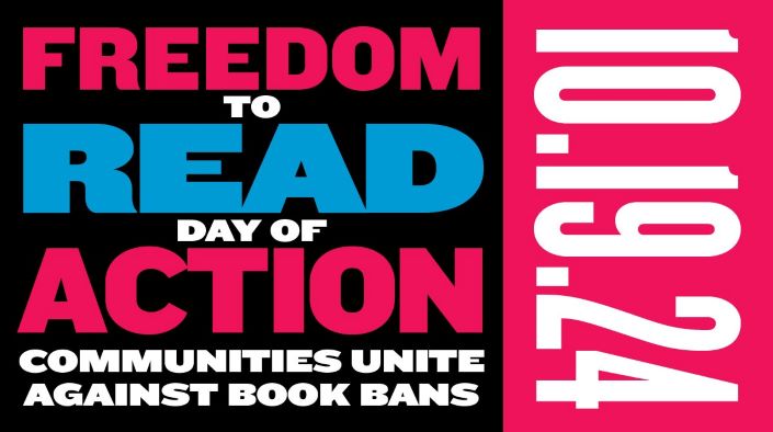 The promotional logo for the Freedom to Read Community Day of Action on October 19.